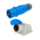 16A Industrial Plug and Socket, 3 Pin, IP44