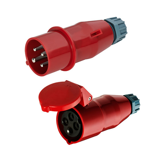 16A Industrial Plug and Socket, 4 Pin, IP44