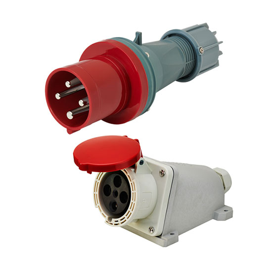 4 Pin Industrial Connector, 63A, IP44