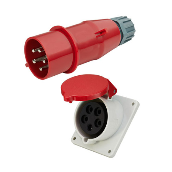 32A Male and Female Connector, 5 Pin, IP44