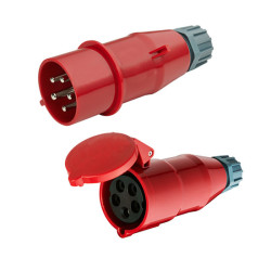 32A Male and Female Connector, 5 Pin, IP44 32A Male and Female Connector, 5 Pin, IP44