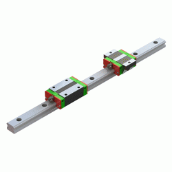 Linear Slide Rail, Low Profile Ball Type, with Square Block