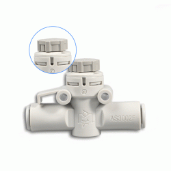 Speed Control Valve, Inline Type with One Touch Fitting, Stainless Steel Material