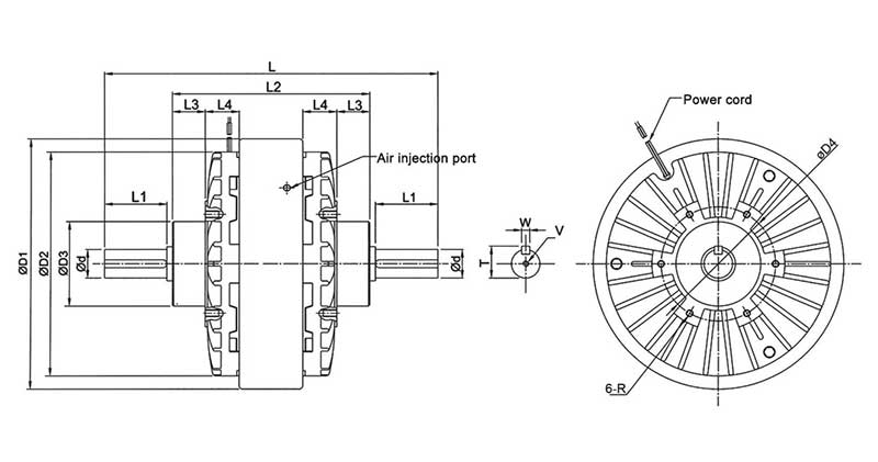 Magnetic Particle Clutch Dimension