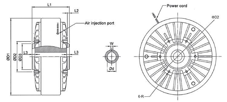 Magnetic Particle Brake Dimension