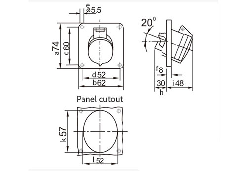 Panel Mounted Socket