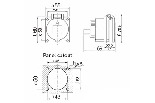 Panel Mounted Socket