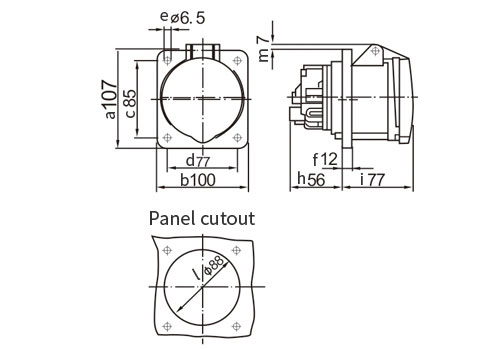 Panel Mount Socket