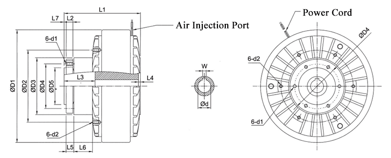 Micro Magnetic Particle Clutch Dimension