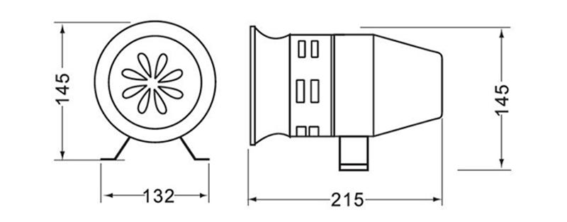 MS 390 Motor Siren Dimension